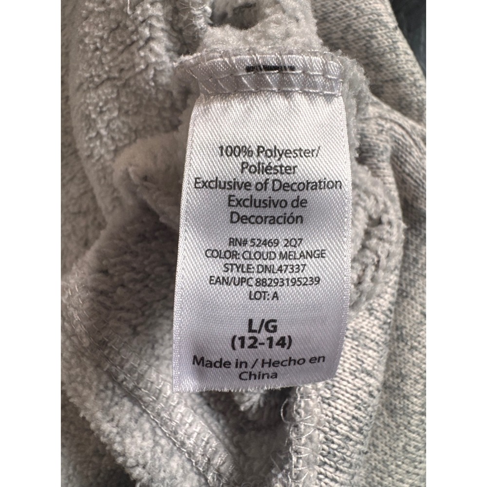 Danskin Now Cloud Melange Full Zip Fleece Jacket Gray L 12-14 - Picture 7 of 7
